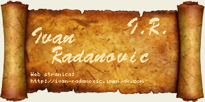 Ivan Radanović vizit kartica